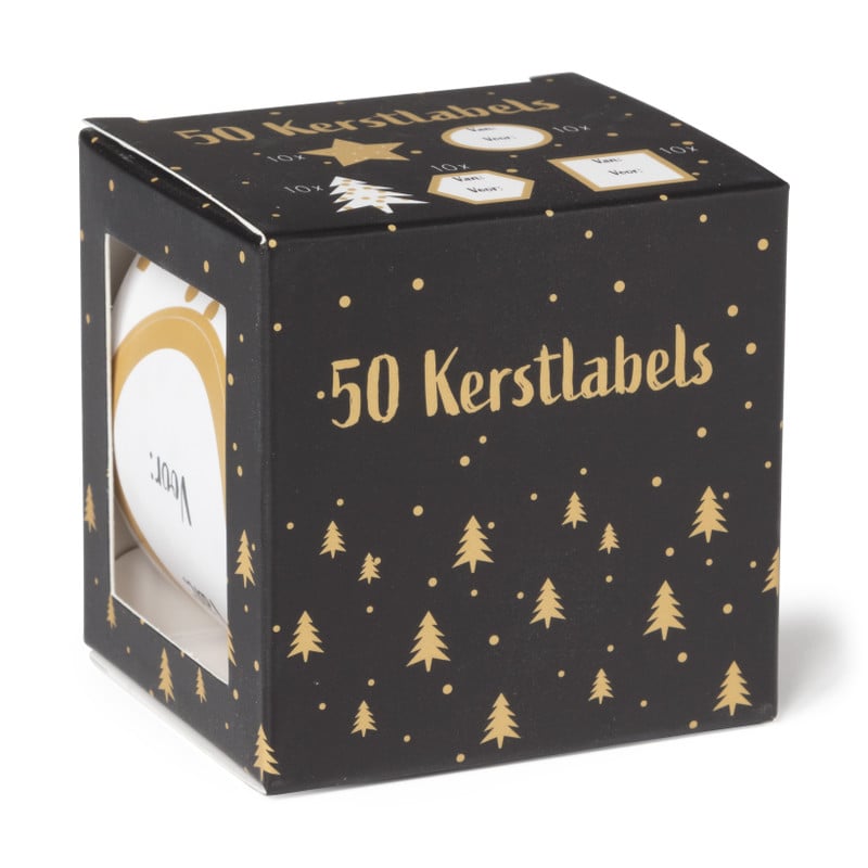 Kerst naamstickers - diverse varianten - set van 50