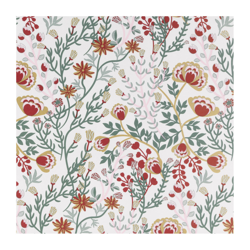 Inpakpapier bloem - wit - 70x200 cm