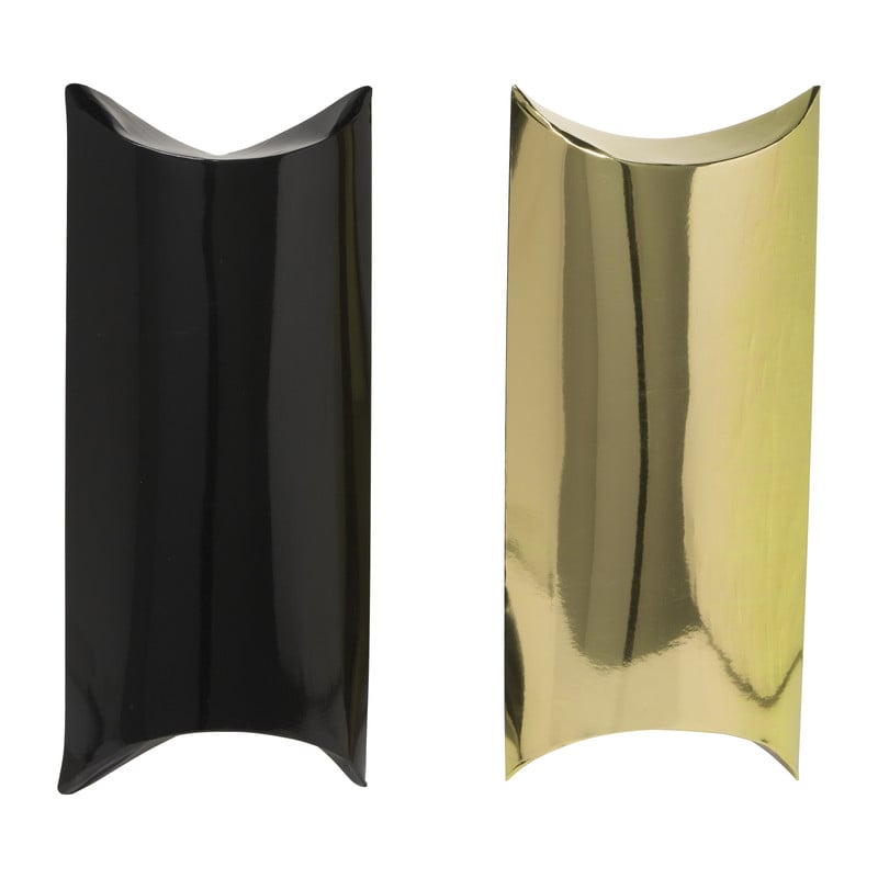 Gondeldoosjes - zwart/goud - set van 2