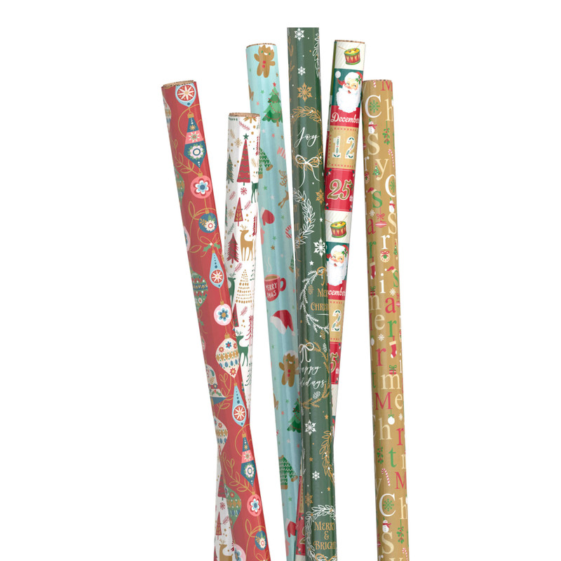 Inpakpapier kerst - diverse varianten - 70x200 cm