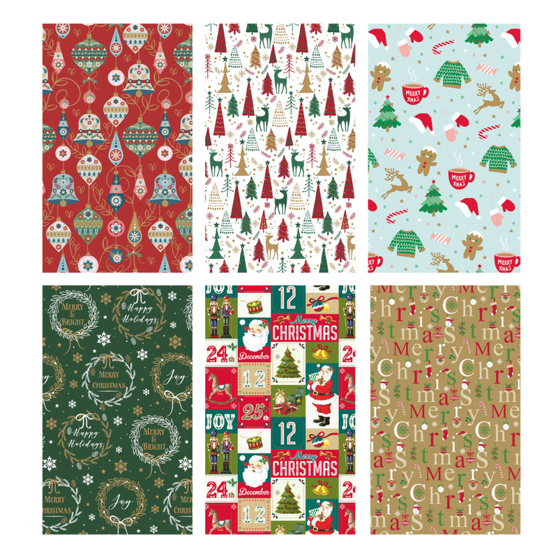 Inpakpapier kerst - diverse varianten - 70x200 cm