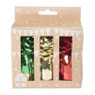 Lint met strik - groen/rood/goudkleurig - set van 3