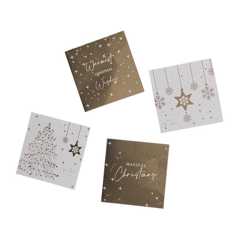 Kerstcadeau tags - goud - set van 24
