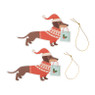 Kerstcadeau tags - teckel - set van 6