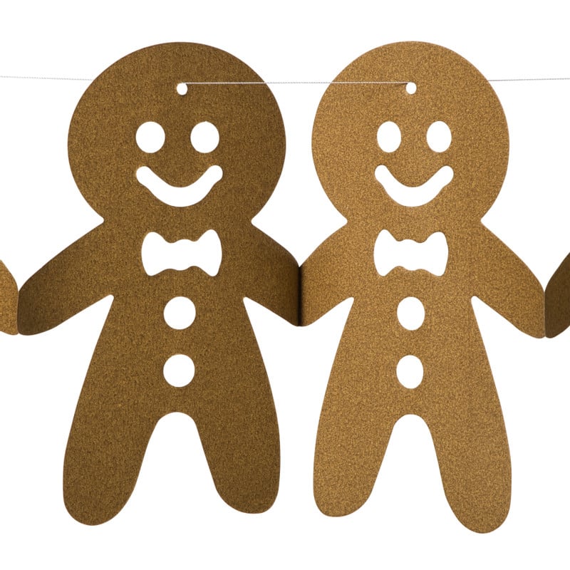 Kerstslinger gingerbread - bruin - 3.2 meter