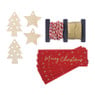 Kerstcadeau tags met lint - multikleur - set van 10