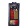 Kerstcadeau tags met lint - rood/goud - set van 18