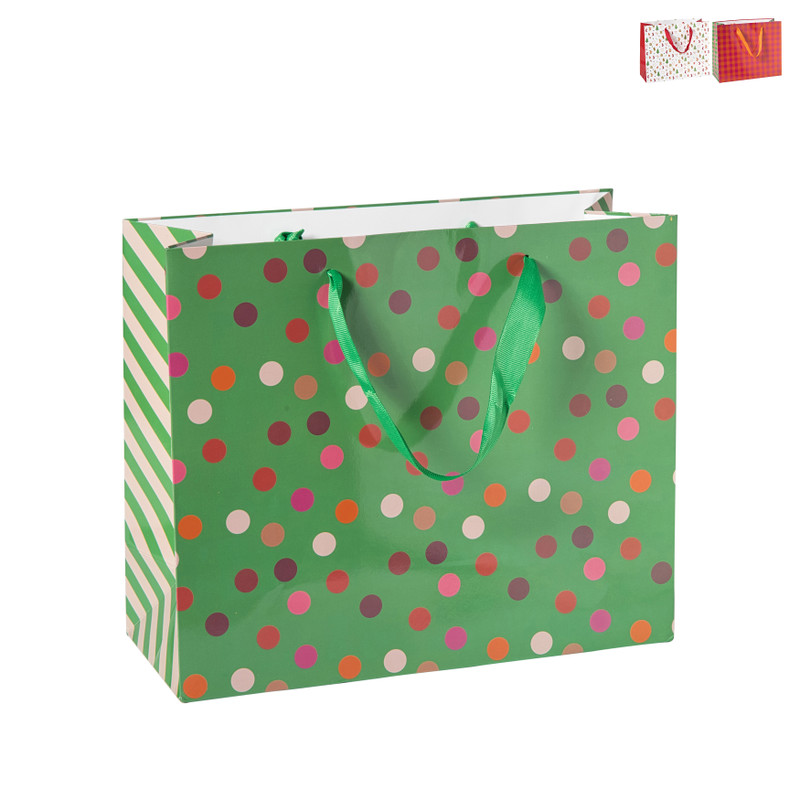 Cadeautas holly jolly maat L - diverse varianten