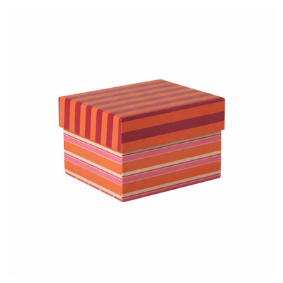 Kerst cadeau doos klein - multikleur - 7.5x12.5x9.5 cm