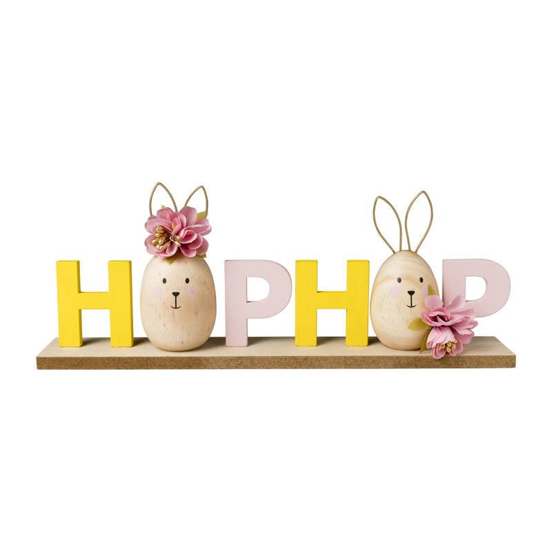 Decoratie woord - hop hop - 37x14 cm
