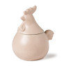 Voorraadpot kip - roze - 16.5x12.5x18 cm