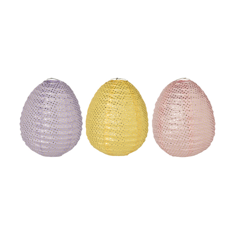 Lampionnen paasei - set van 3 