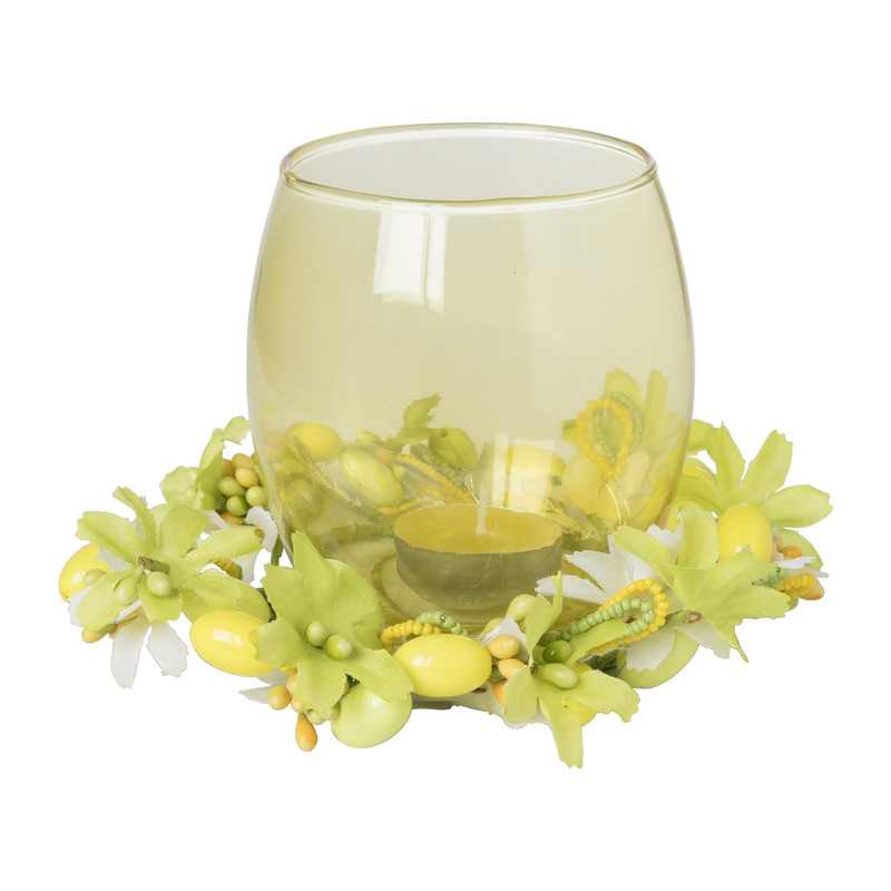 Paas theelicht - geel - 11 cm