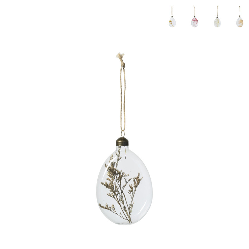 Paashanger ei plat droogbloem - diverse kleuren - 12x8x3 cm