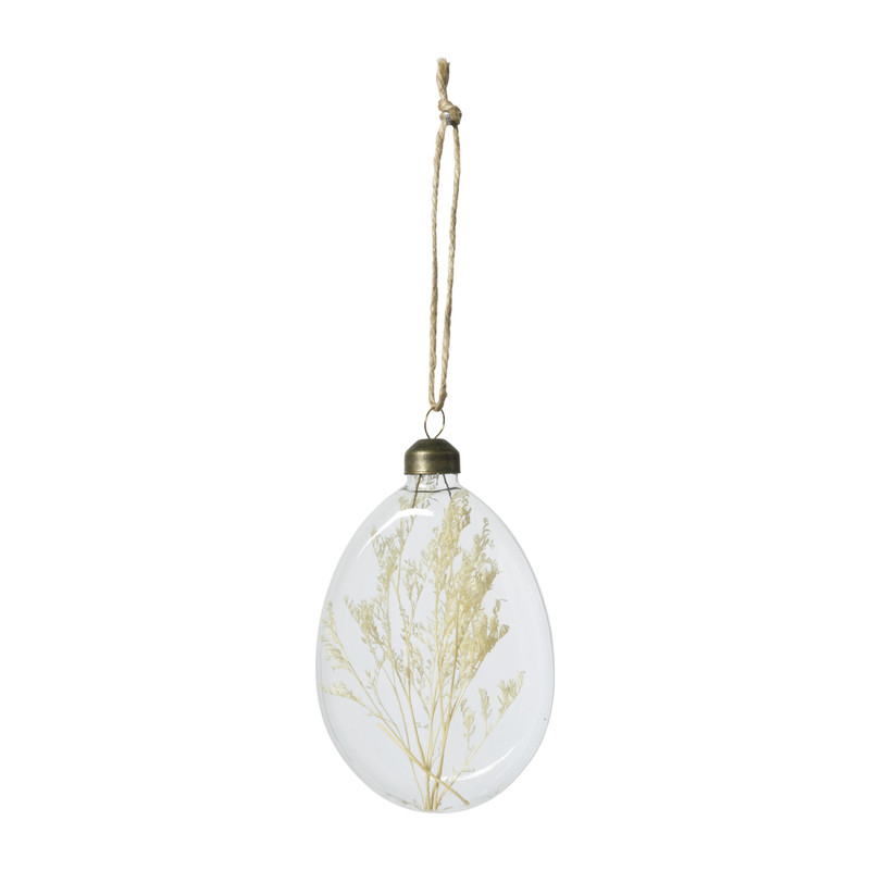 Paashanger ei plat droogbloem - diverse kleuren - 12x8x3 cm