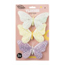 Vlinder op clip gekleurd - diverse varianten - set van 3