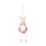 Hanger konijn pluche - 5,5x8x18 cm - diverse varianten