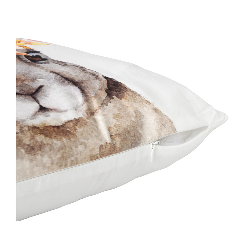Kussen konijn - polyester - 45x45 cm