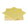 Servet bloem - geel/oranje - set van 12 - 33x33 cm 