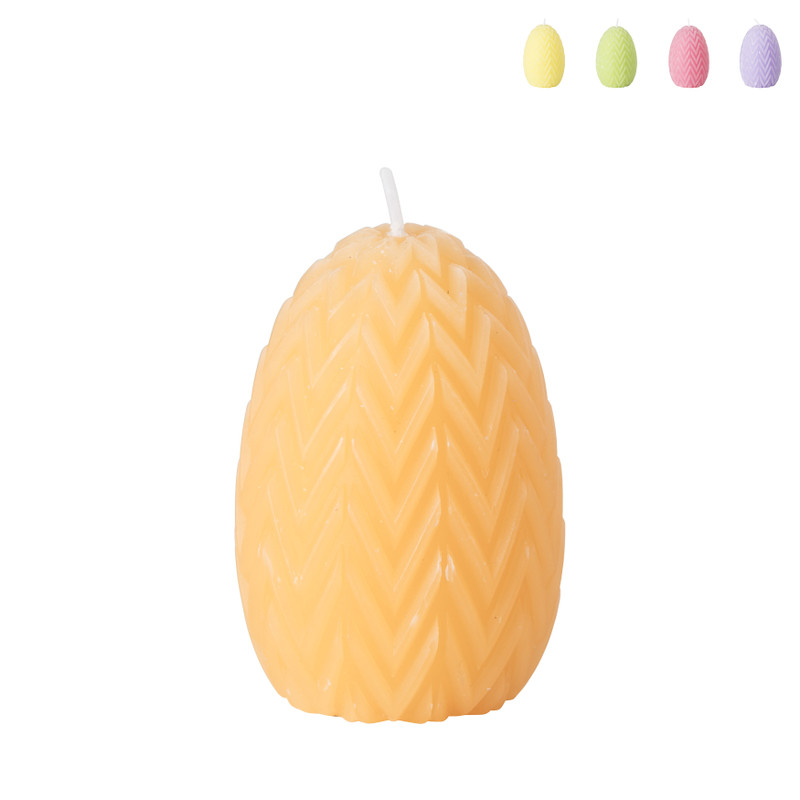 Ei kaars relief klein - diverse kleuren