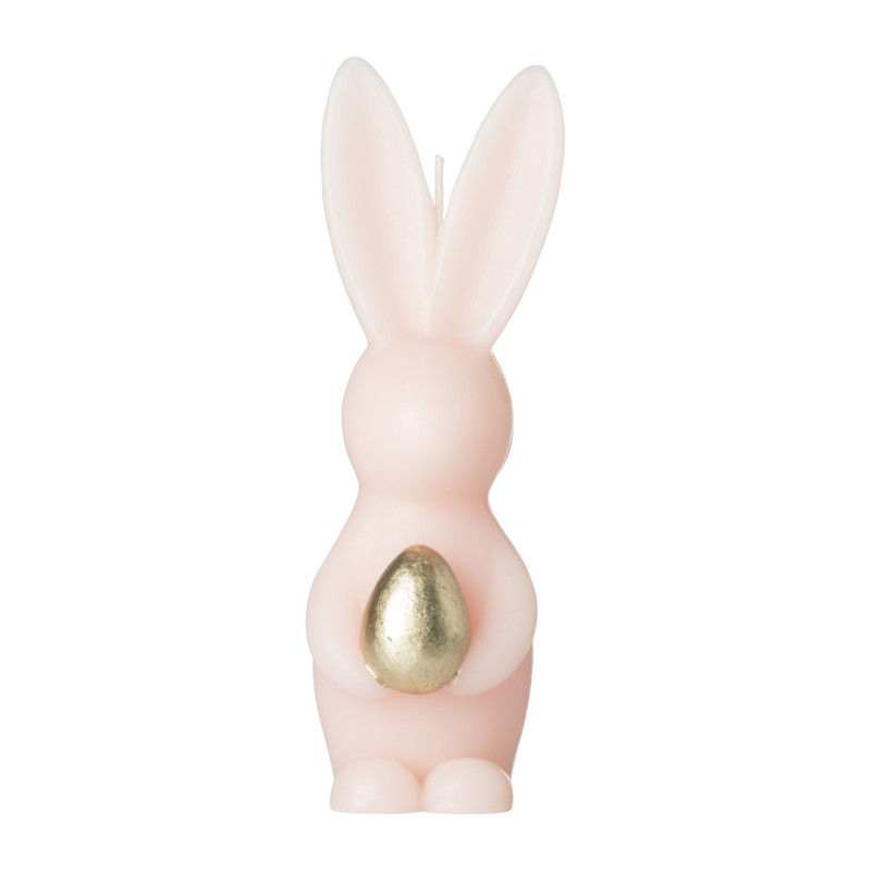 Kaars konijn met ei - diverse kleuren - ø5.6x18 cm