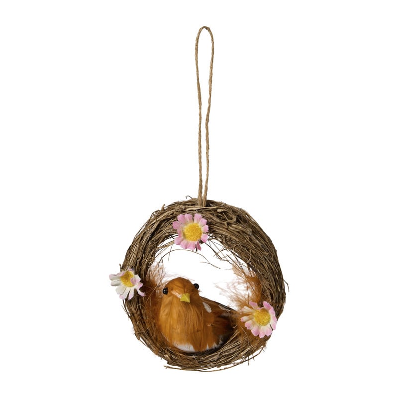 Hanger vogelnestje klein - diverse varianten - ø10 cm