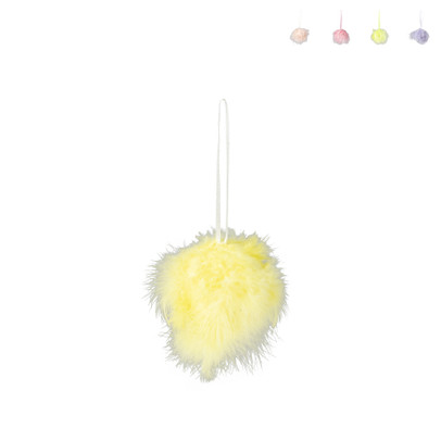 Hanger veren bol - diverse varianten - ø6 cm