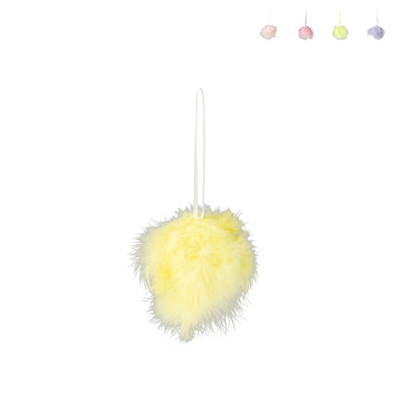 Hanger veren bol - diverse varianten - ø6 cm