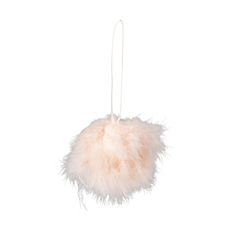 Hanger veren bol - diverse varianten - ø6 cm