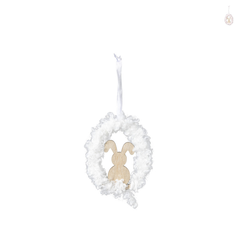 Hanger teddy ei met haas - diverse varianten - 9x7 cm 