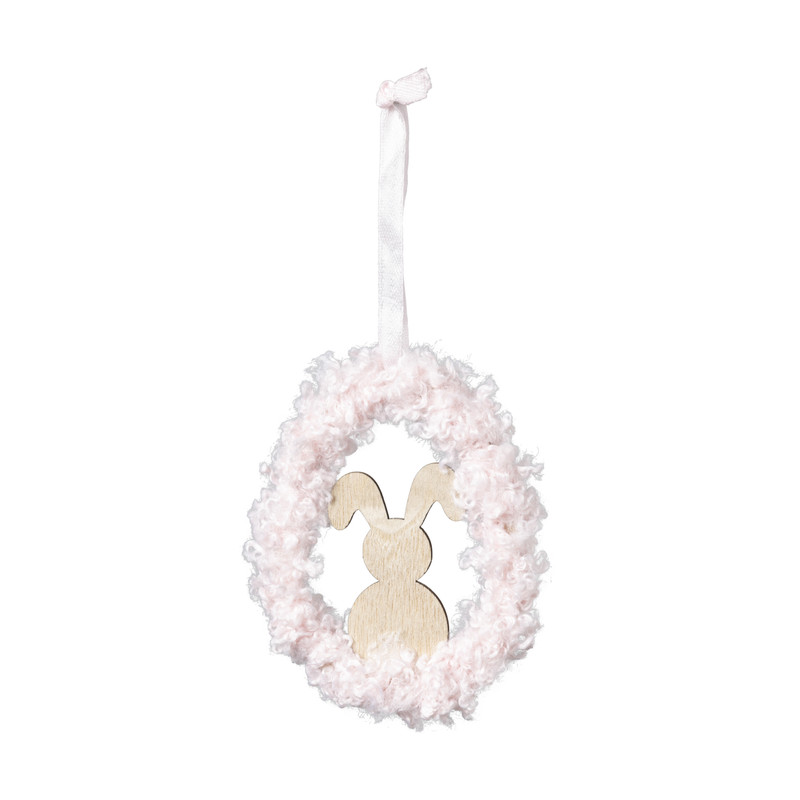 Hanger teddy ei met haas - diverse varianten - 9x7 cm 