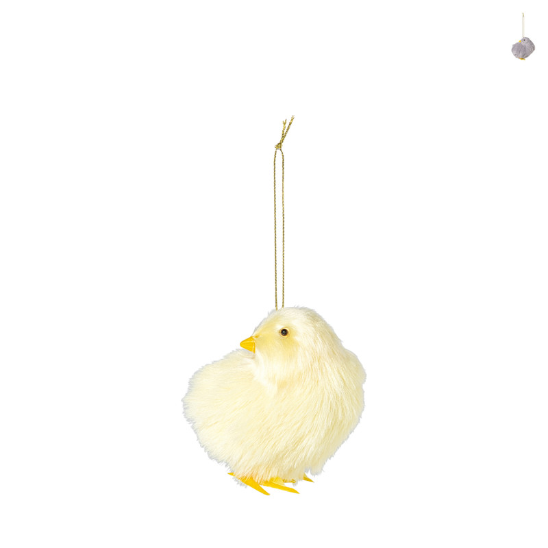 Hanger kuiken pluche - diverse varianten - 9x8x7.5 cm