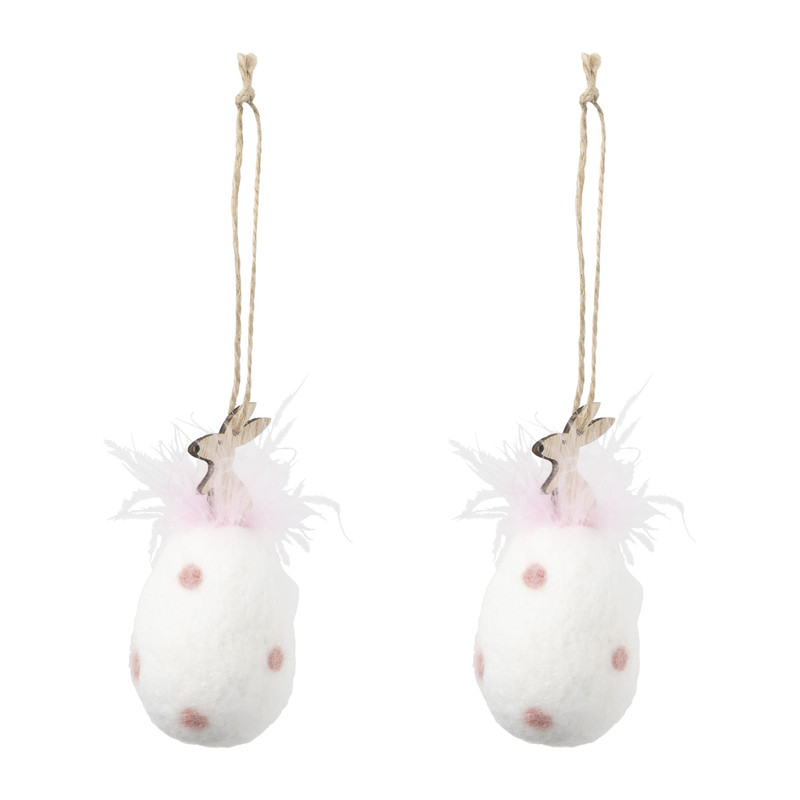 Hanger ei met stippen - diverse varianten - set van 2