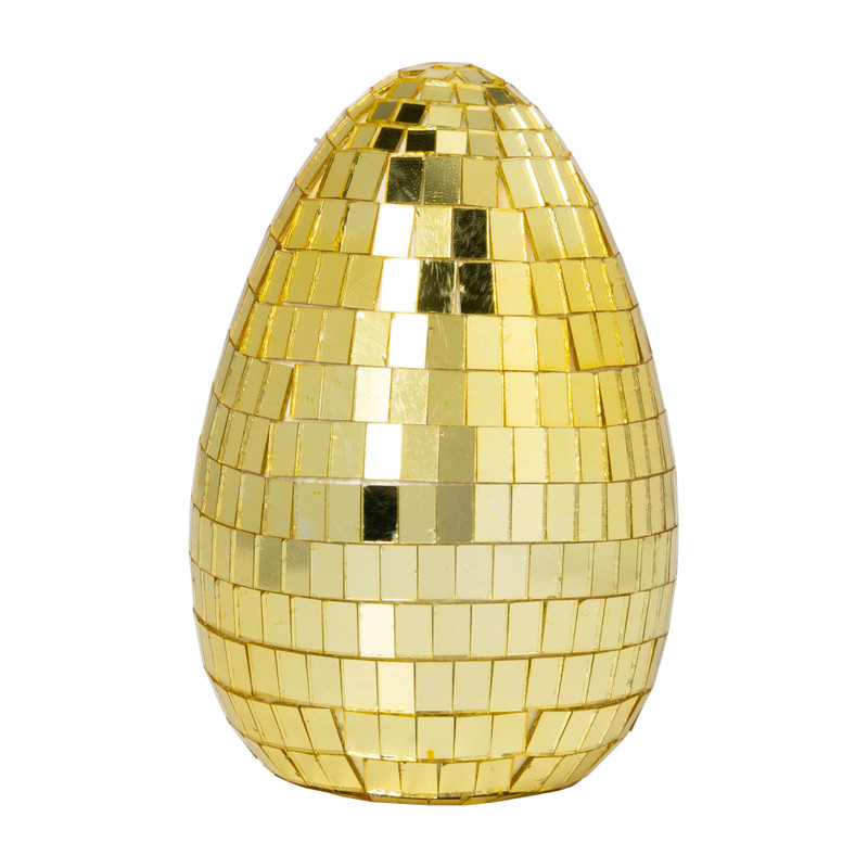 Paasei disco groot - diverse varianten - ø8x12 cm