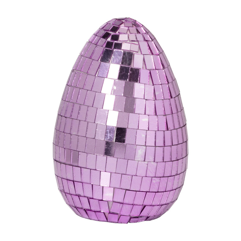 Paasei disco groot - diverse varianten - ø8x12 cm