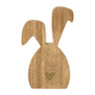 Haas met hartje klein - hout - 16x10x2 cm