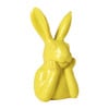 Beeldje haas - geel - 15.5x8.5x7 cm