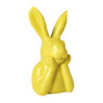 Beeldje haas - geel - 15.5x8.5x7 cm