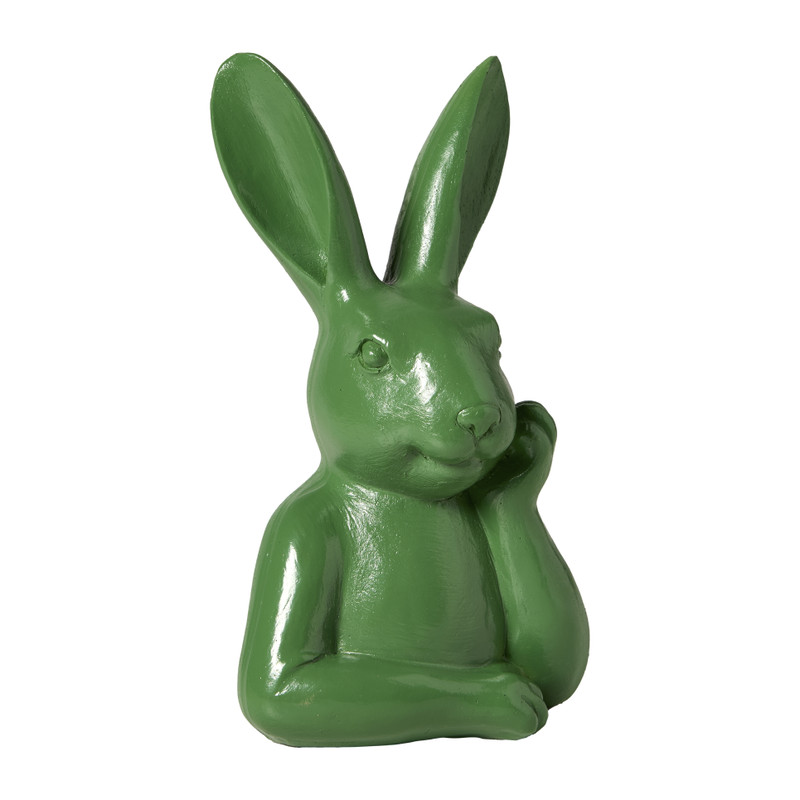 Beeldje haas - lila - 15.5x8.5x7 cm