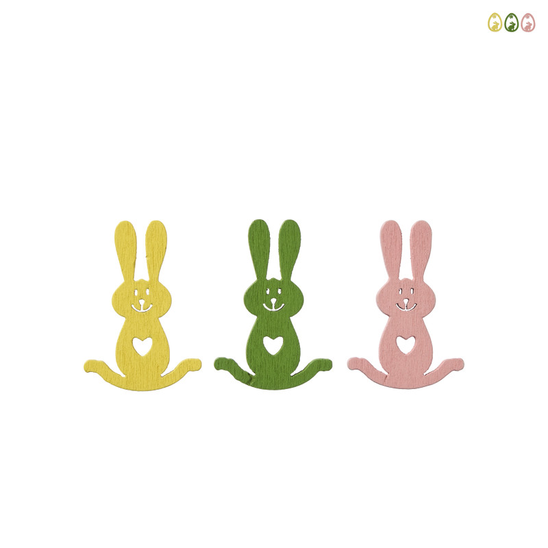 Paasdeco - hout - set van 25 - diverse varianten