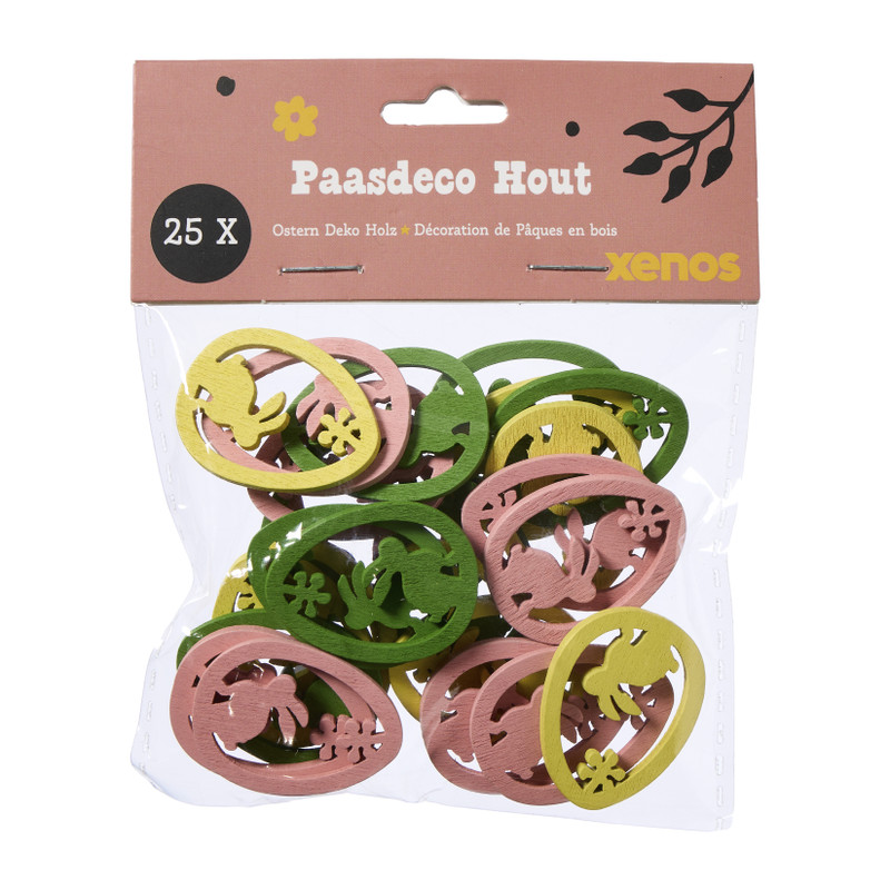 Paasdeco - hout - set van 25 - diverse varianten