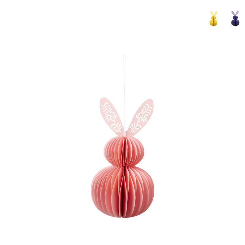 Paashaas papier groot - diverse varianten - ø9x18 cm