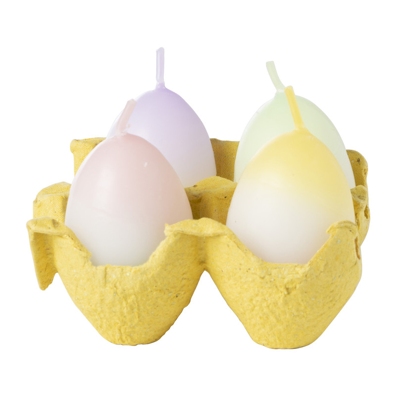 Kaars eieren dip dye - set van 4 - ø6.5x8m