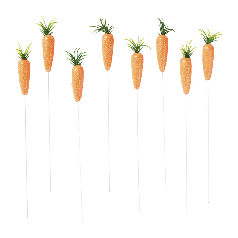 Wortel op draad - set van 8 - 14x13x2 cm