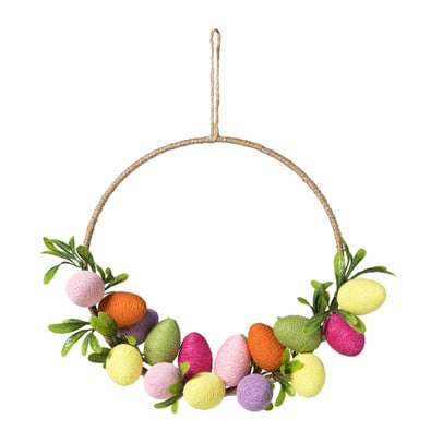 Paaskrans met eieren - multikleur - ø30 cm