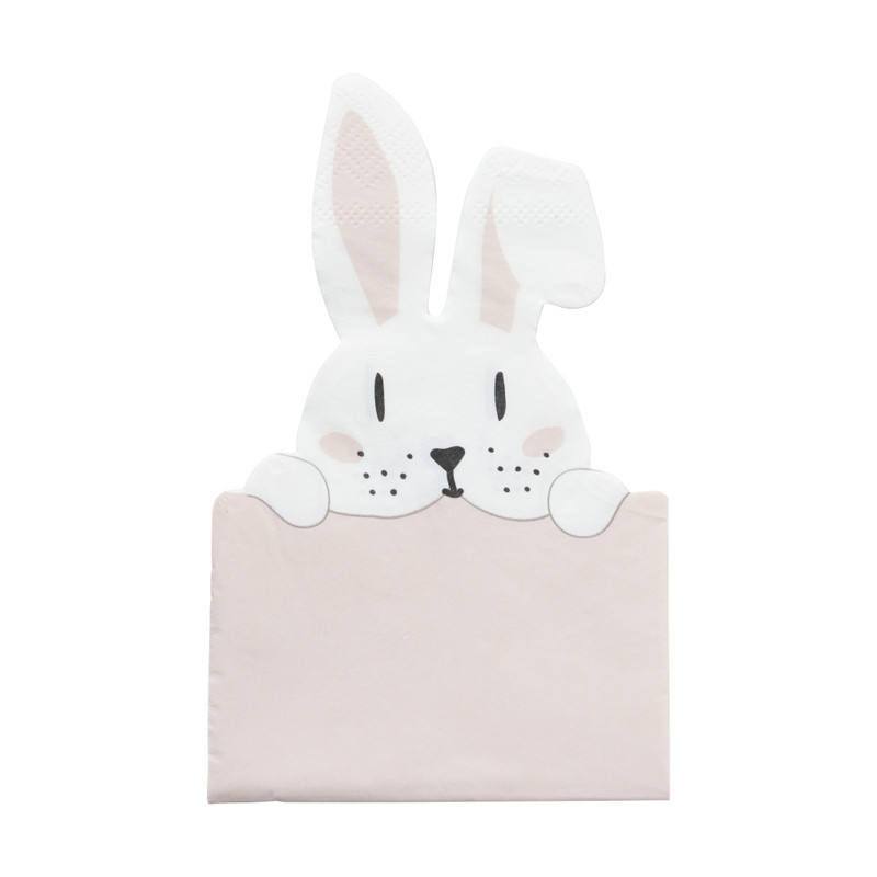 Paasservet konijn - papier - set van 20