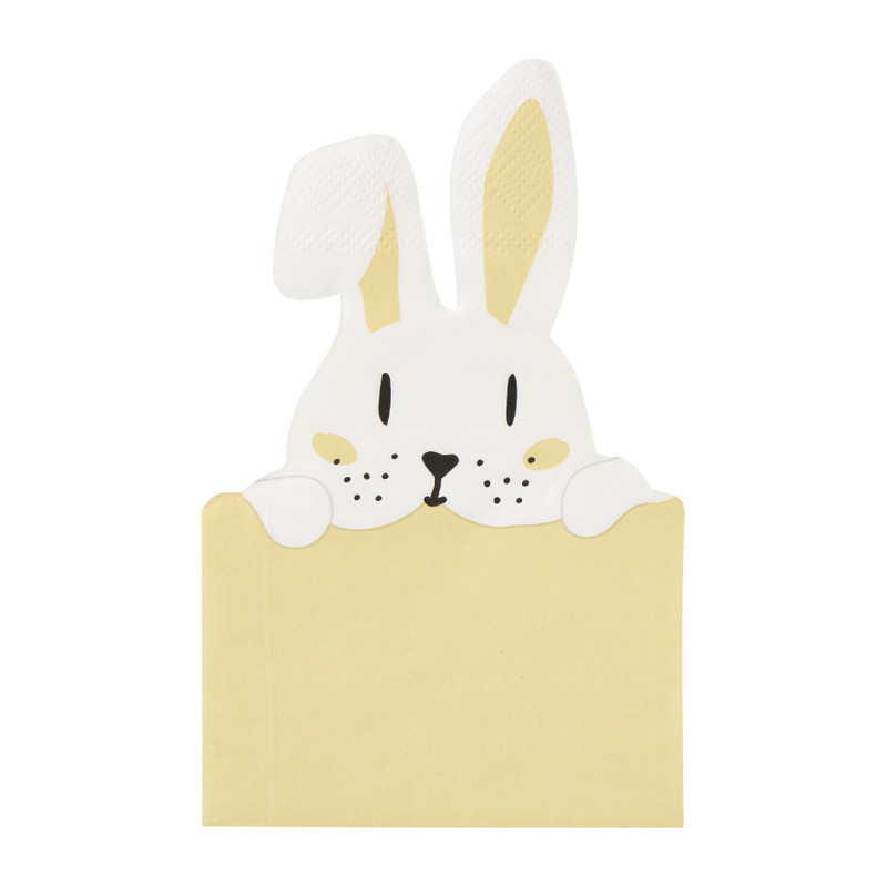 Paasservet konijn - papier - set van 20