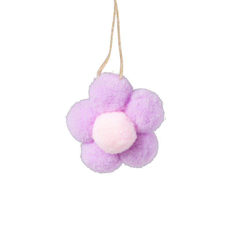 Hanger bloem vilt - lila - ø5.5 cm
