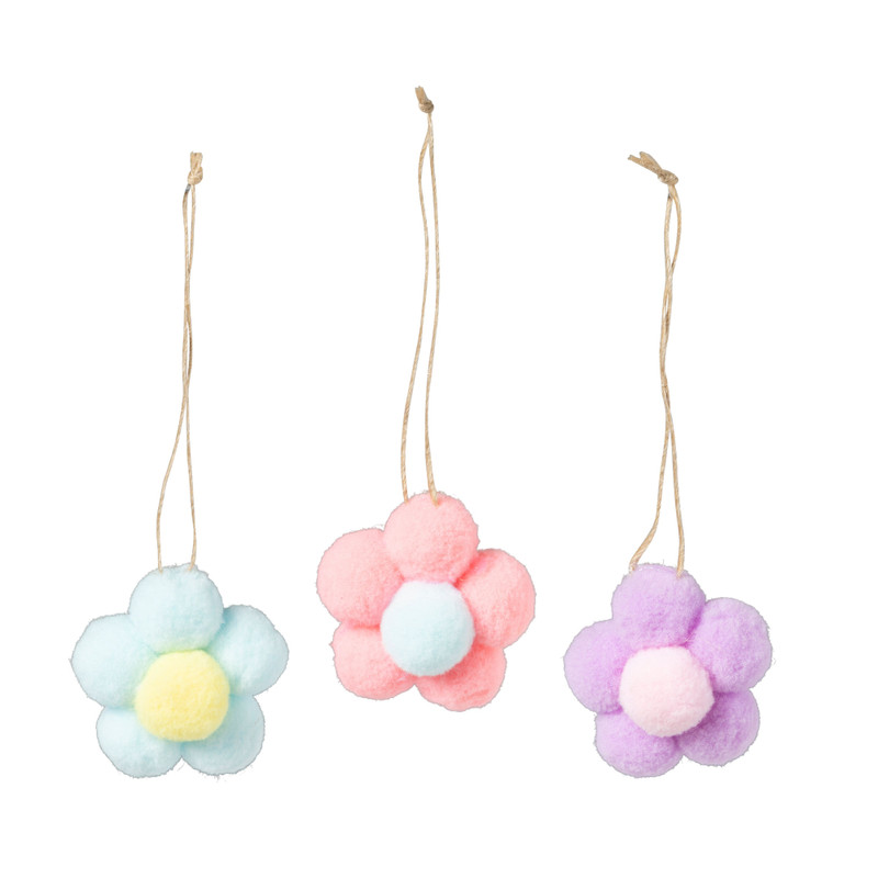 Hanger bloem vilt - lila - ø5.5 cm