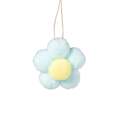 Hanger bloem vilt - lichtblauw - ø5.5 cm